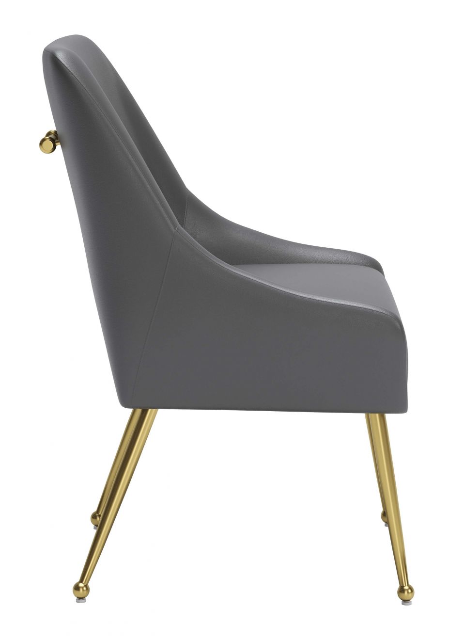 ZuoMod Maxine Dining Chair Gray & Gold 109713