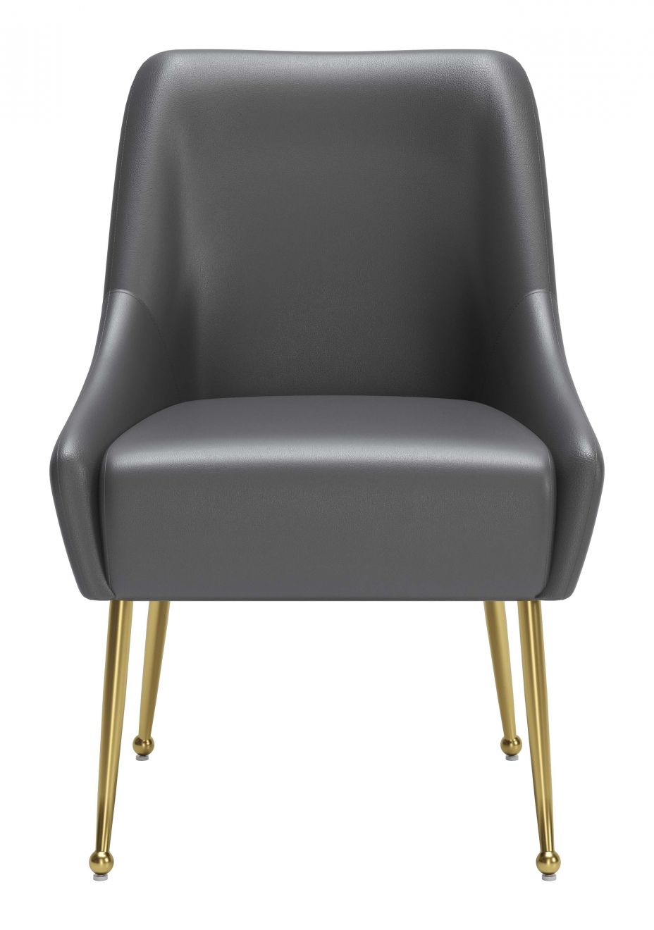 ZuoMod Maxine Dining Chair Gray & Gold 109713