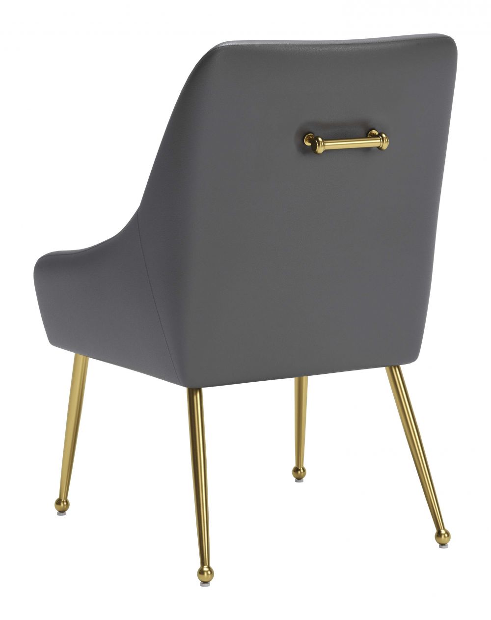 ZuoMod Maxine Dining Chair Gray & Gold 109713