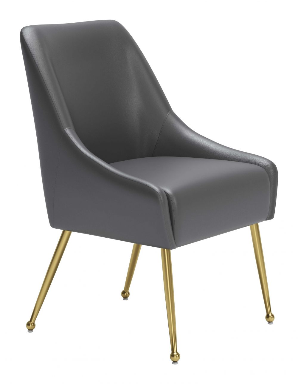 ZuoMod Maxine Dining Chair Gray & Gold 109713