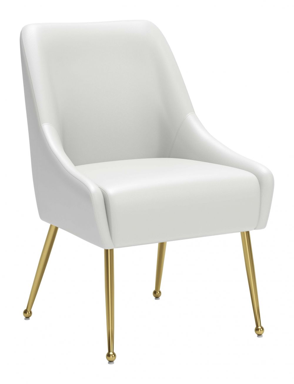 ZuoMod Maxine Dining Chair Black and Gold, Navy Blue and Gold, or White and Gold