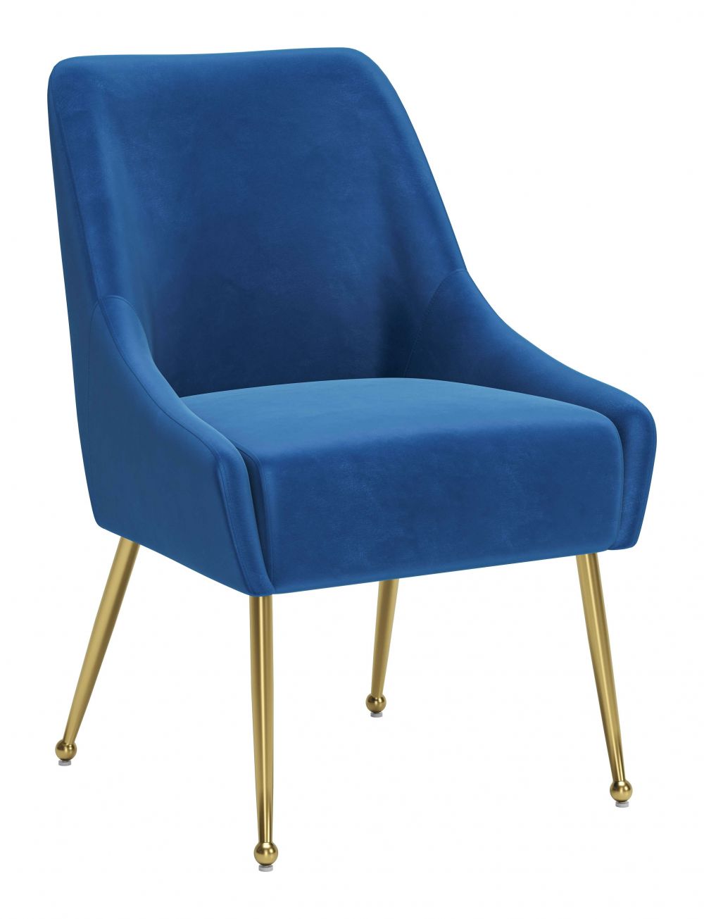 ZuoMod Maxine Dining Chair Black and Gold, Navy Blue and Gold, or White and Gold