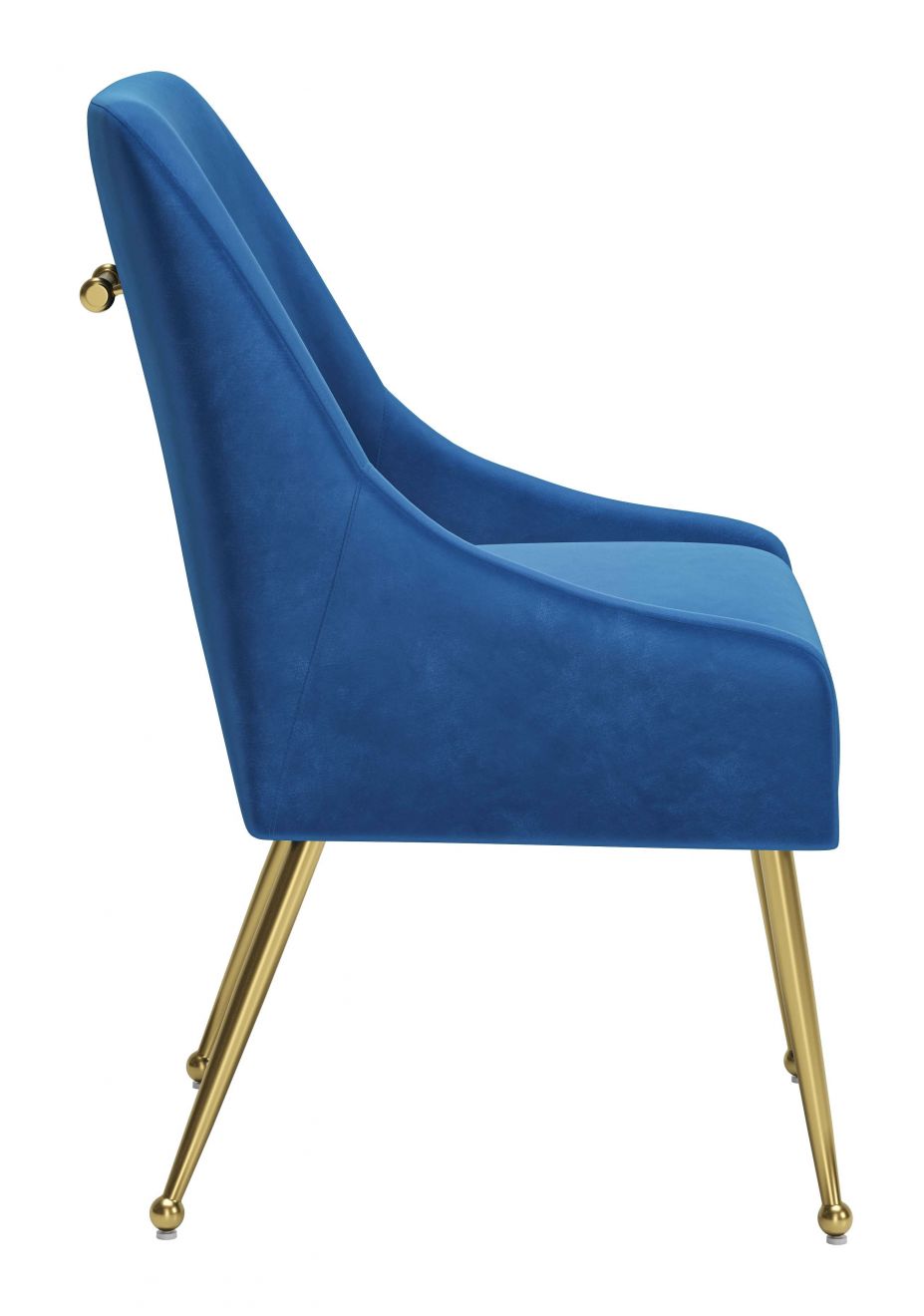 ZuoMod Maxine Dining Chair Black and Gold, Navy Blue and Gold, or White and Gold