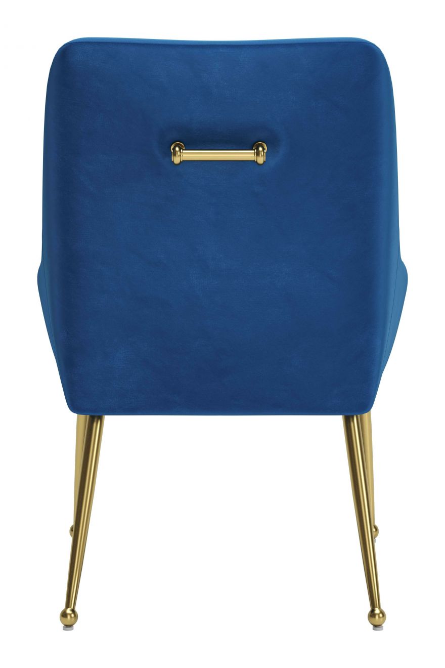 ZuoMod Maxine Dining Chair Black and Gold, Navy Blue and Gold, or White and Gold