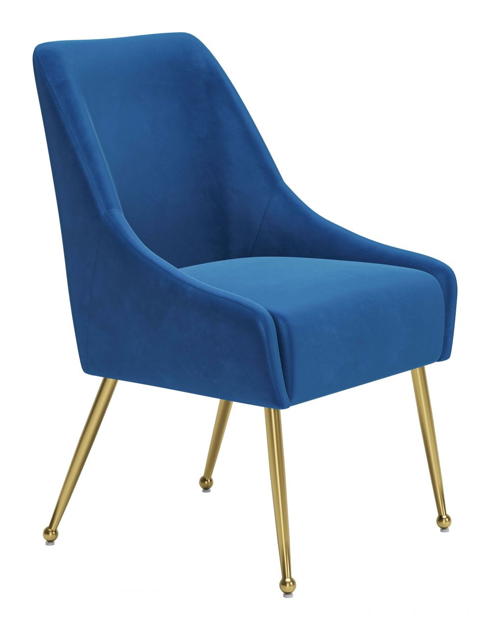 ZuoMod Maxine Dining Chair Black and Gold, Navy Blue and Gold, or White and Gold