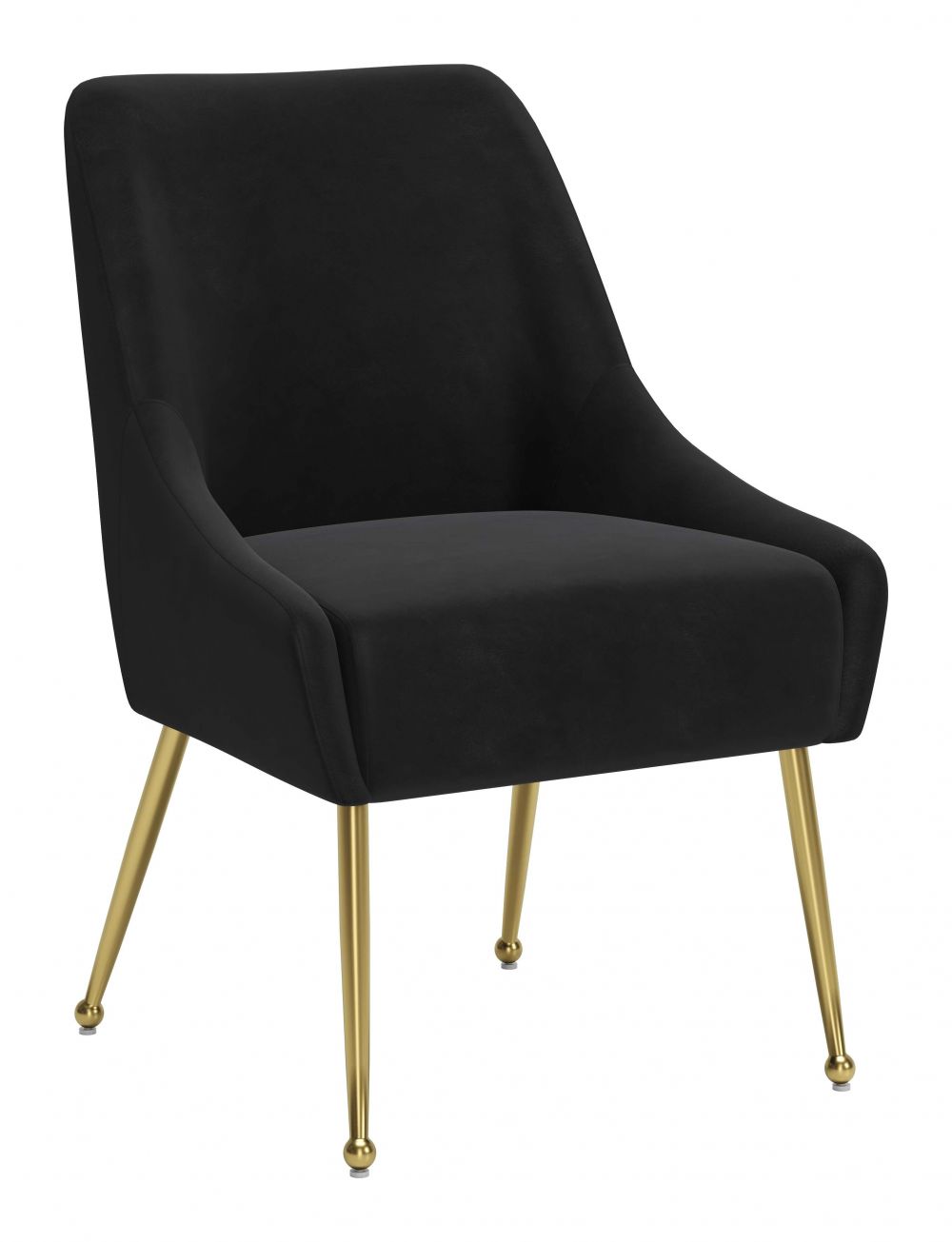 ZuoMod Maxine Dining Chair Black and Gold, Navy Blue and Gold, or White and Gold