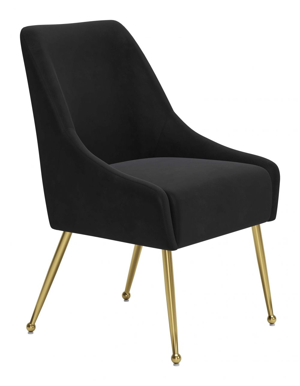 ZuoMod Maxine Dining Chair Black and Gold, Navy Blue and Gold, or White and Gold