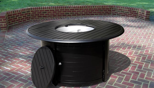 Az Patio Round Slatted Aluminum Firepit F-1350-FPT