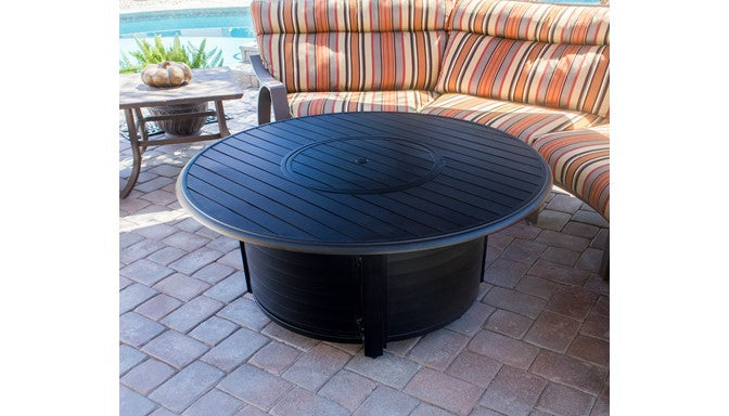 Az Patio Round Slatted Aluminum Firepit F-1350-FPT