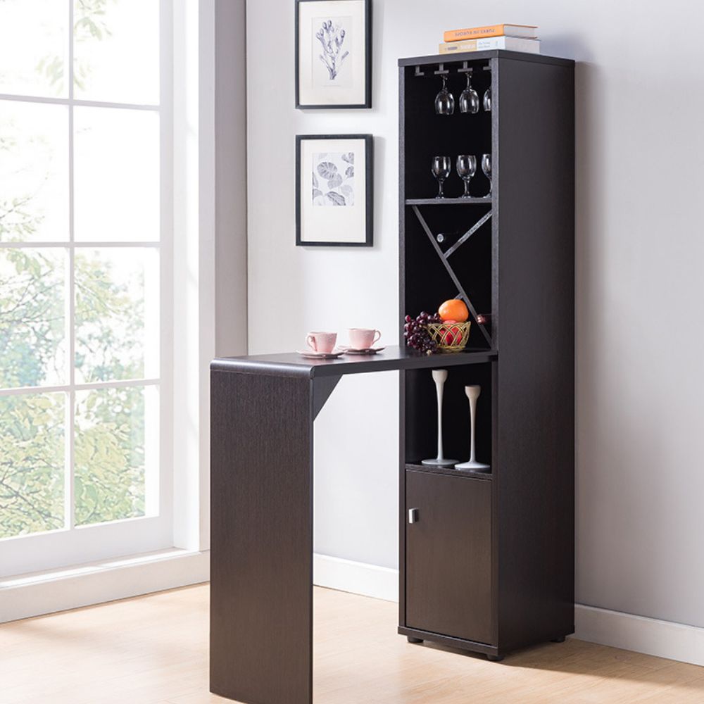 Red Cocoa Colored Bar Unit with Table