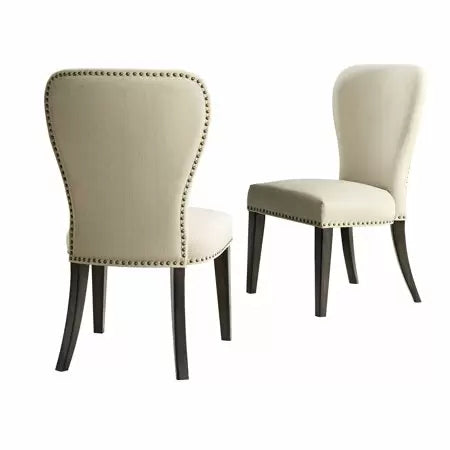 Alaterre Savoy Upholstered Dining Chairs, Cream (Set of 2) ANSV02FDC