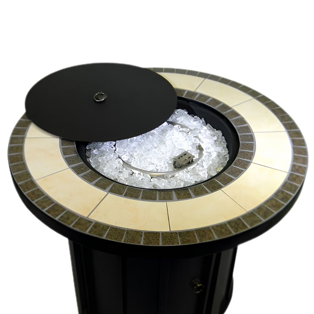 Round Tile Top Fire Pit AFP-TTR, goldstardining.com 