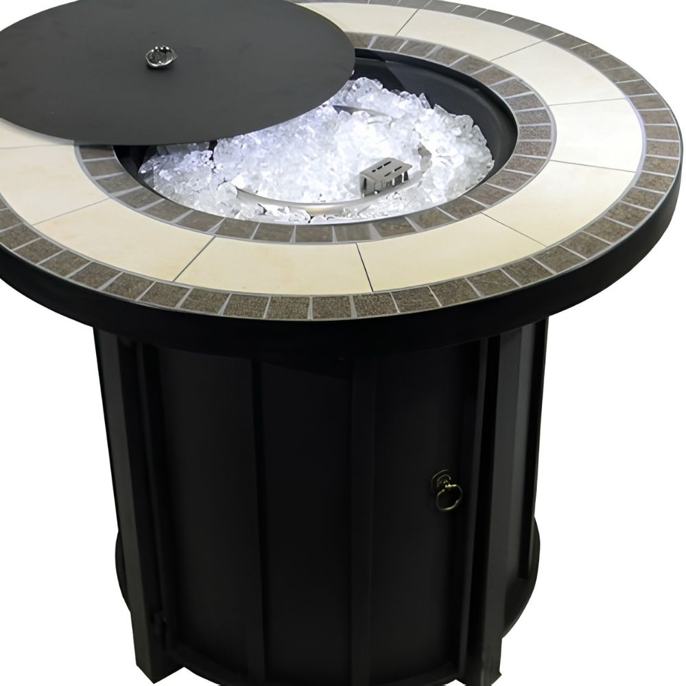 Round Tile Top Fire Pit AFP-TTR, goldstardining.com
