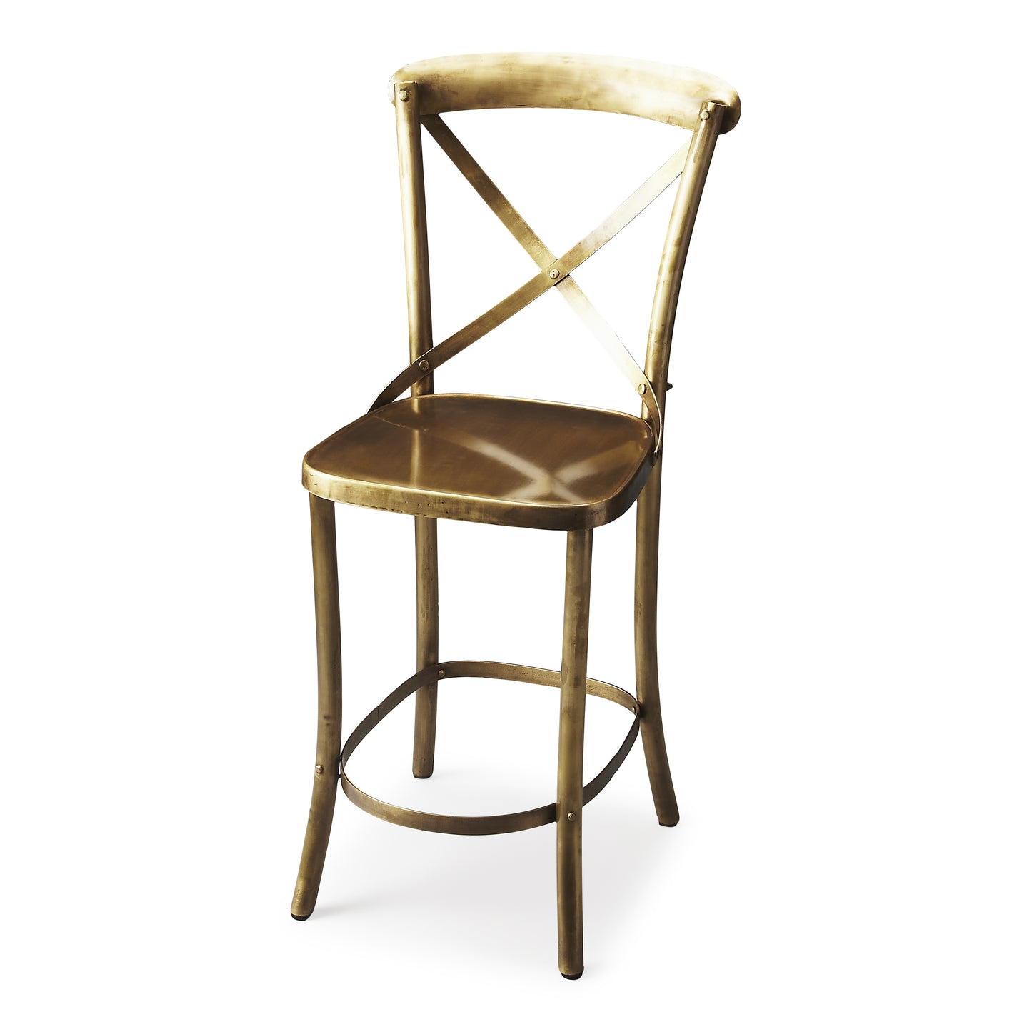 Butler Specialty Company Bennington Antique 24" Counter Stool, Gold 3432330