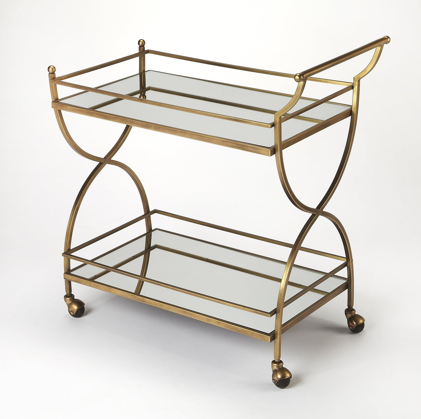 antique bar cart gold