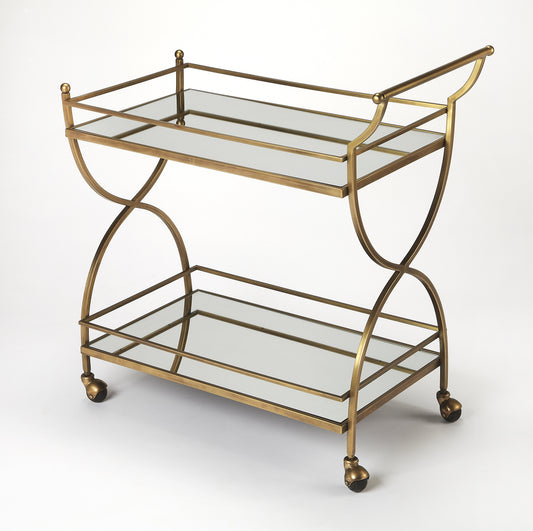 Butler Specialty Company Graci Antique Bar Cart, Gold 3821226