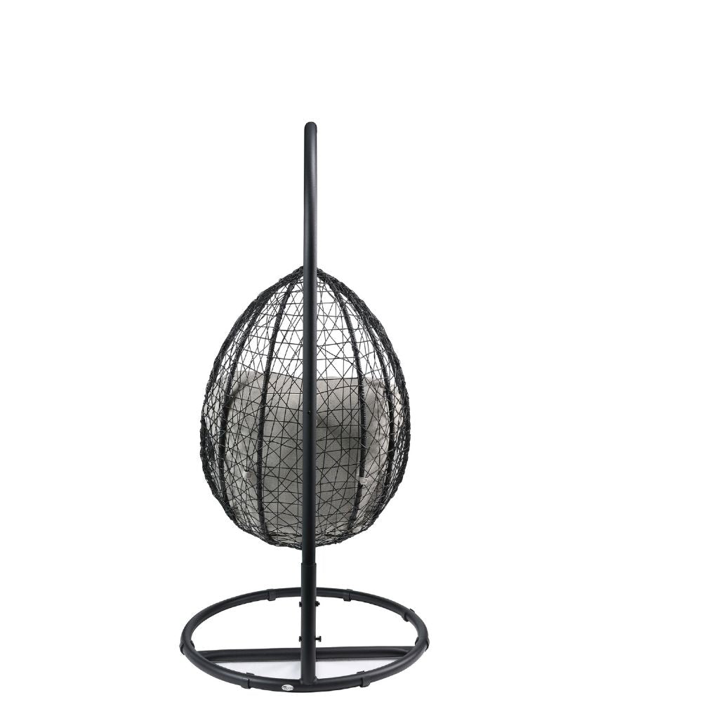 38" Metal Swing Chair With Detachable Cushion