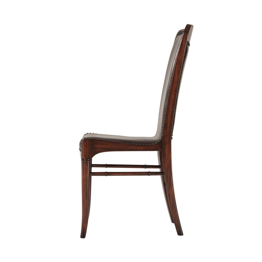 Theodore Alexander Leather Sling Dining Chair 4000-485DC