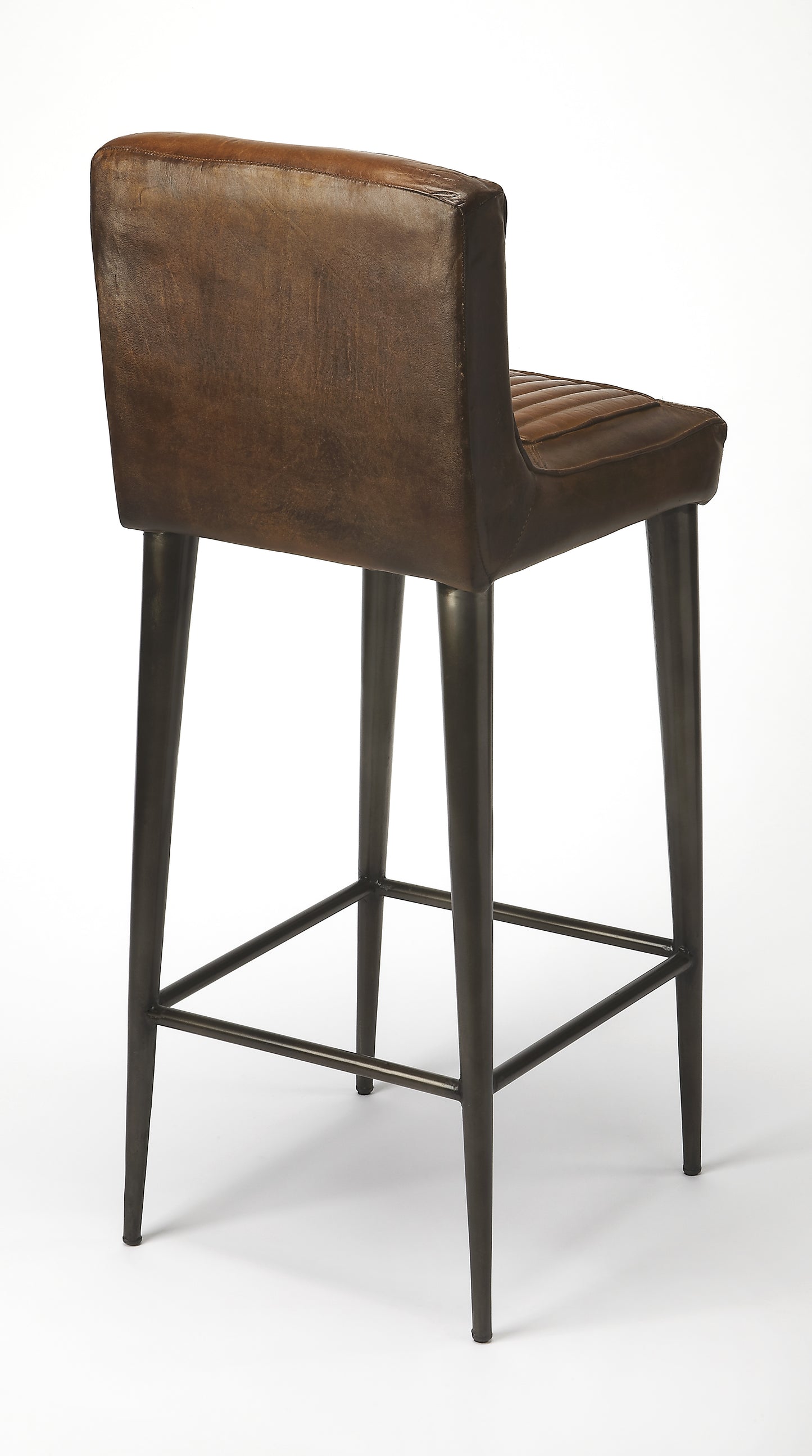 Butler Specialty Company Maxwell Leather 32" Bar Stool, Dark Brown 4347344