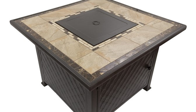 Az Patio 40" Square Marble Tile Top Fire Pit GFT-51030A