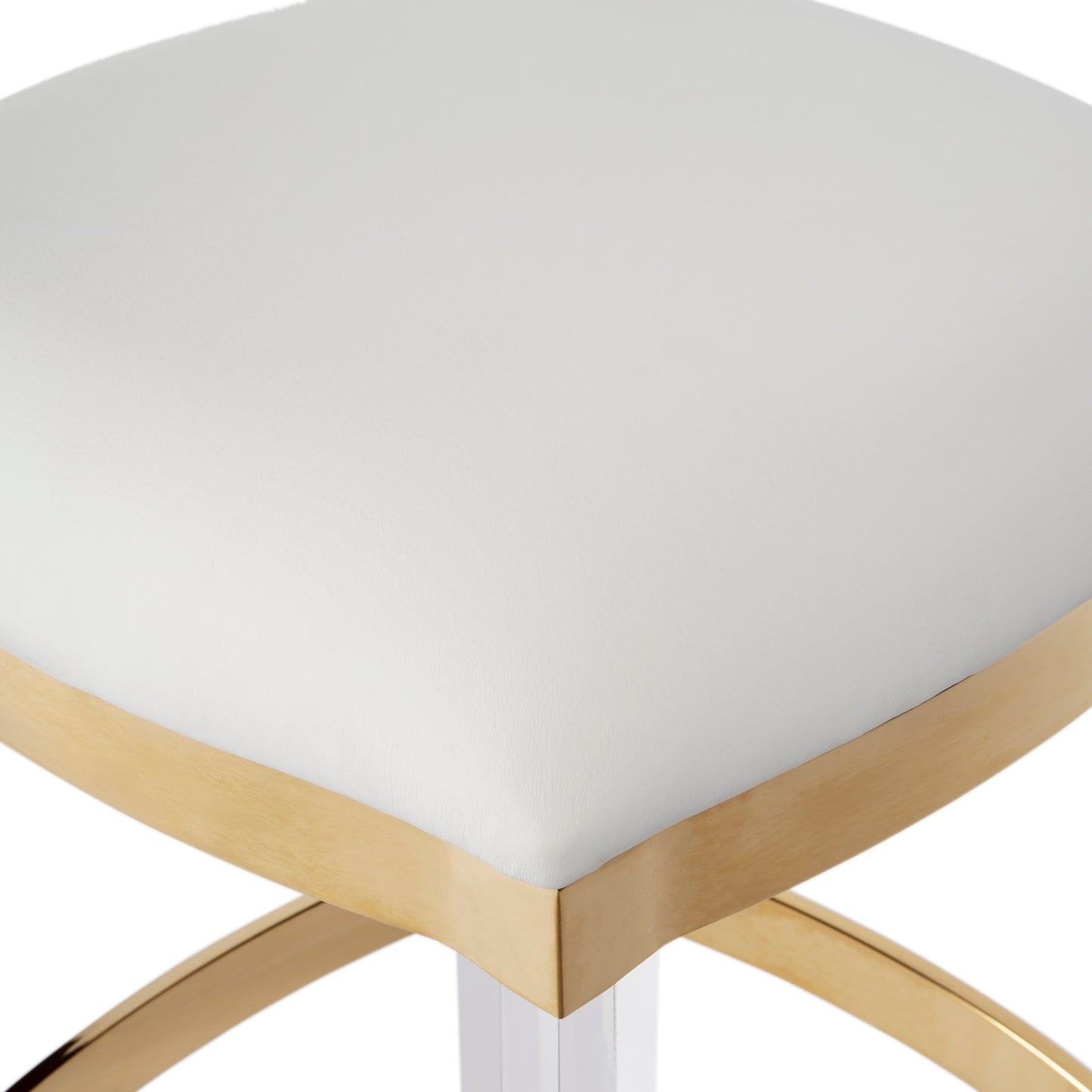 Butler Specialty Company Jordan Acrylic & Polished Brass 24" Counter Stool, White 5322402