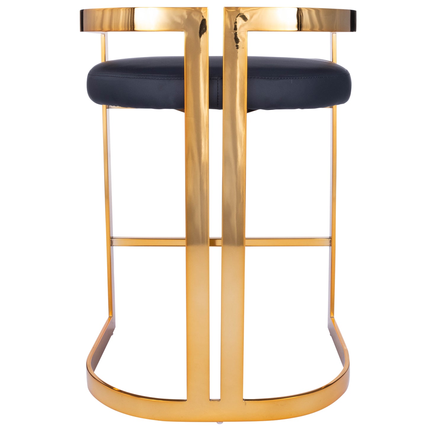 Butler Specialty Company Clarence & Faux Leather 25" Counter Stool, Gold