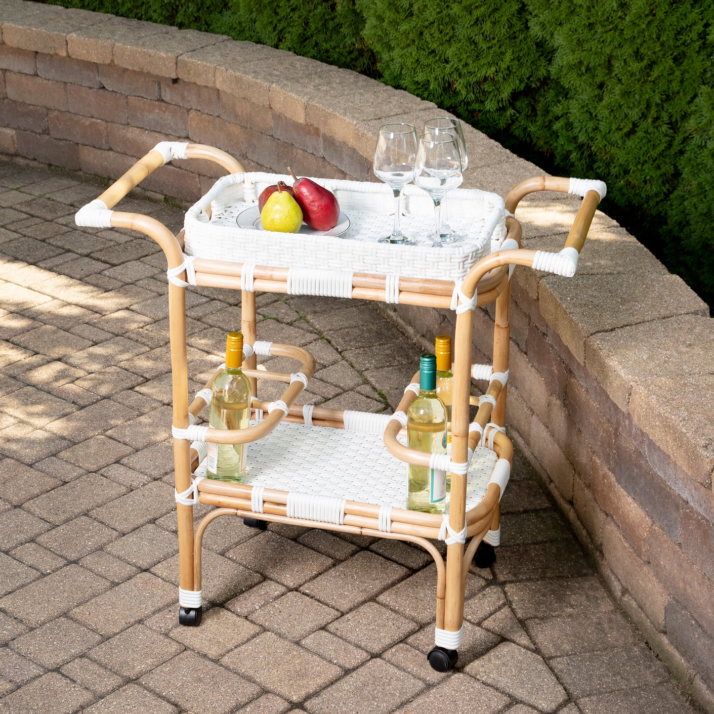 Butler Specialty Company Selena & Rattan Bar Cart