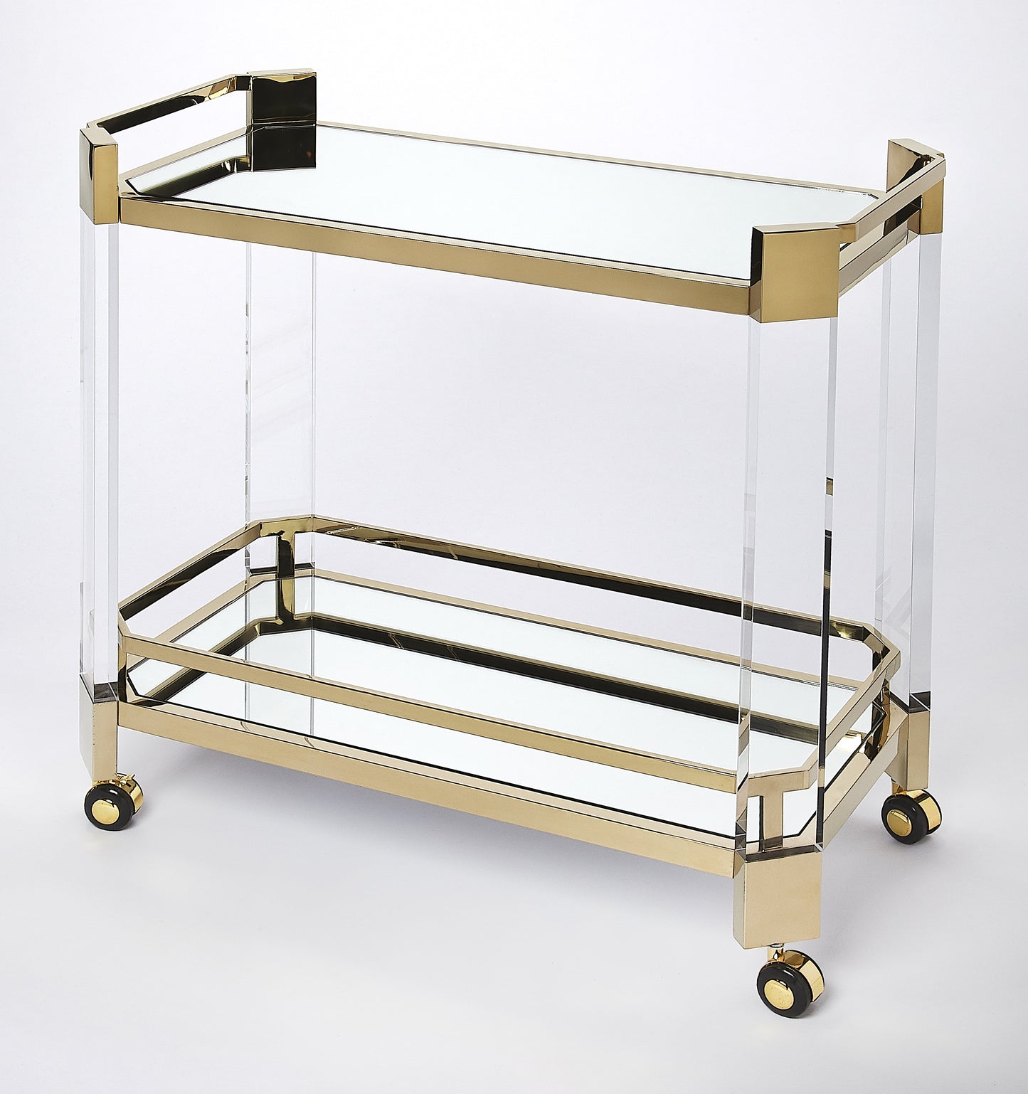 Butler Specialty Company Charlevoix Acrylic & Serving Cart, Gold 5408335