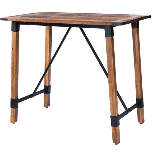 Butler Specialty Company Mountain Lodge Wood & Metal 51"W Pub Table, Natural Wood 5481330