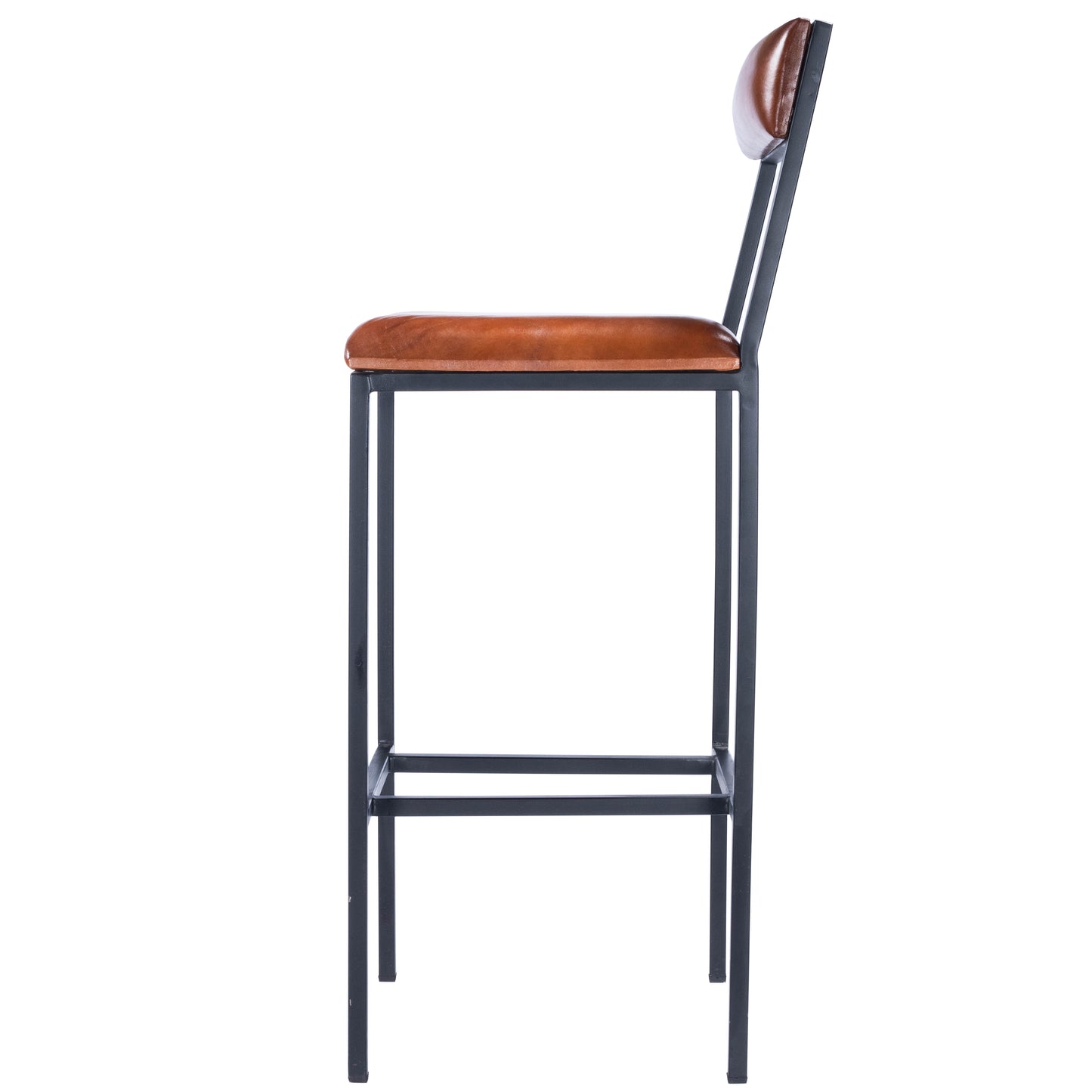 Butler Specialty Company Lazarus Leather & Metal 31.5" Bar Stool, Medium Brown 5496330