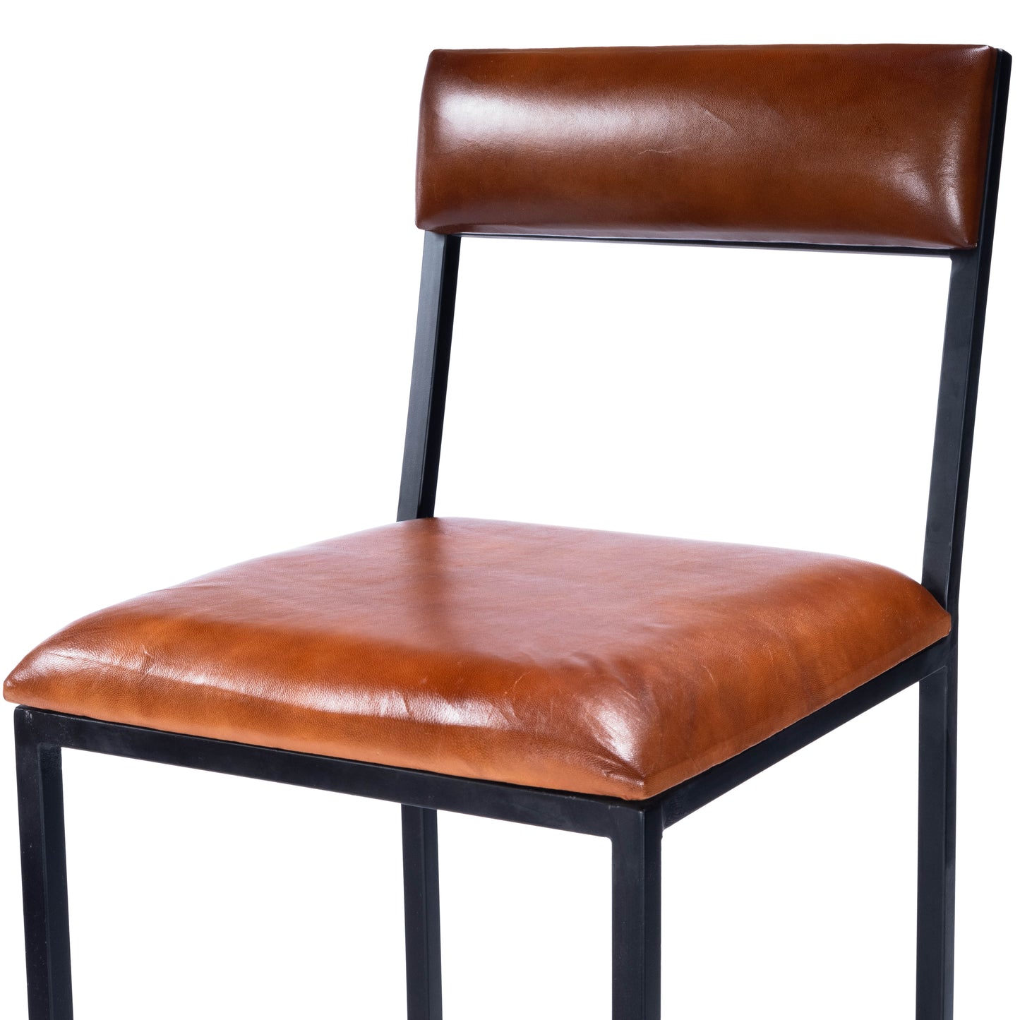 Butler Specialty Company Lazarus Leather & Metal 31.5" Bar Stool, Medium Brown 5496330