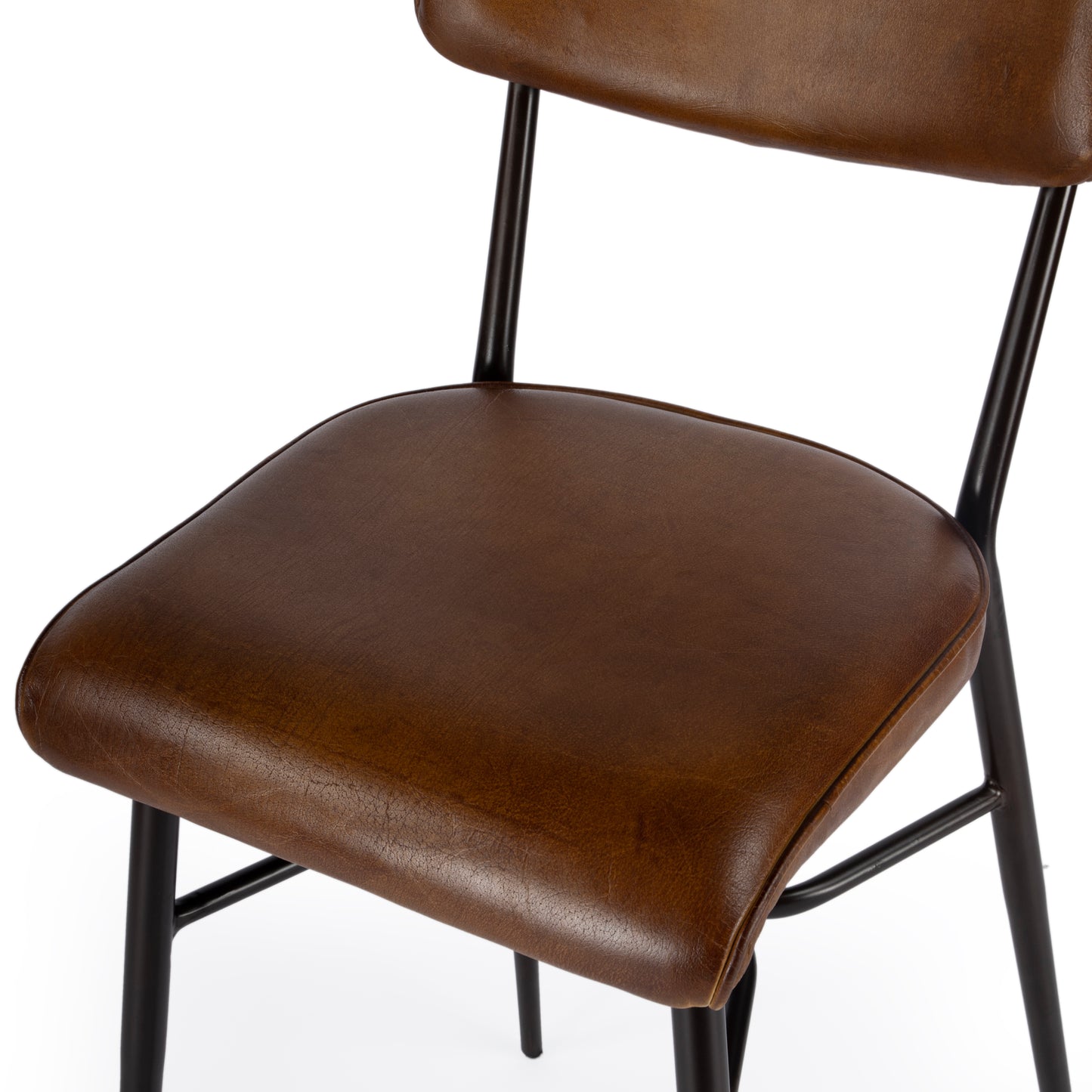 Butler Specialty Company Odessa Square Leather 26.5" Counter Stool, Medium Brown 5613344