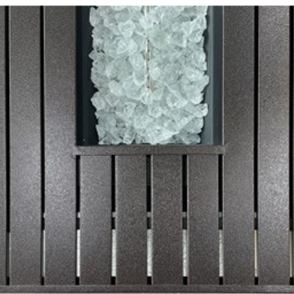 AZ Patio AFP-RT-BRZ Rectangle Hammered Bronze Fire Pit with Wind Screen