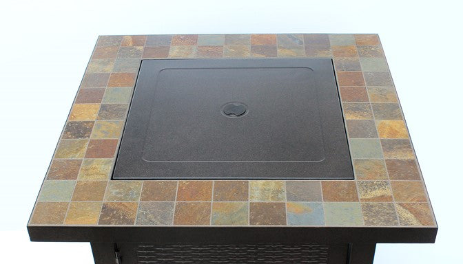 Az Patio 30" Square Slate Tile Top Fire Pit GFT-60843