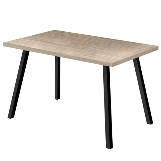 60" Dark Taupe Wood-Look Dining Table goldstardining.com