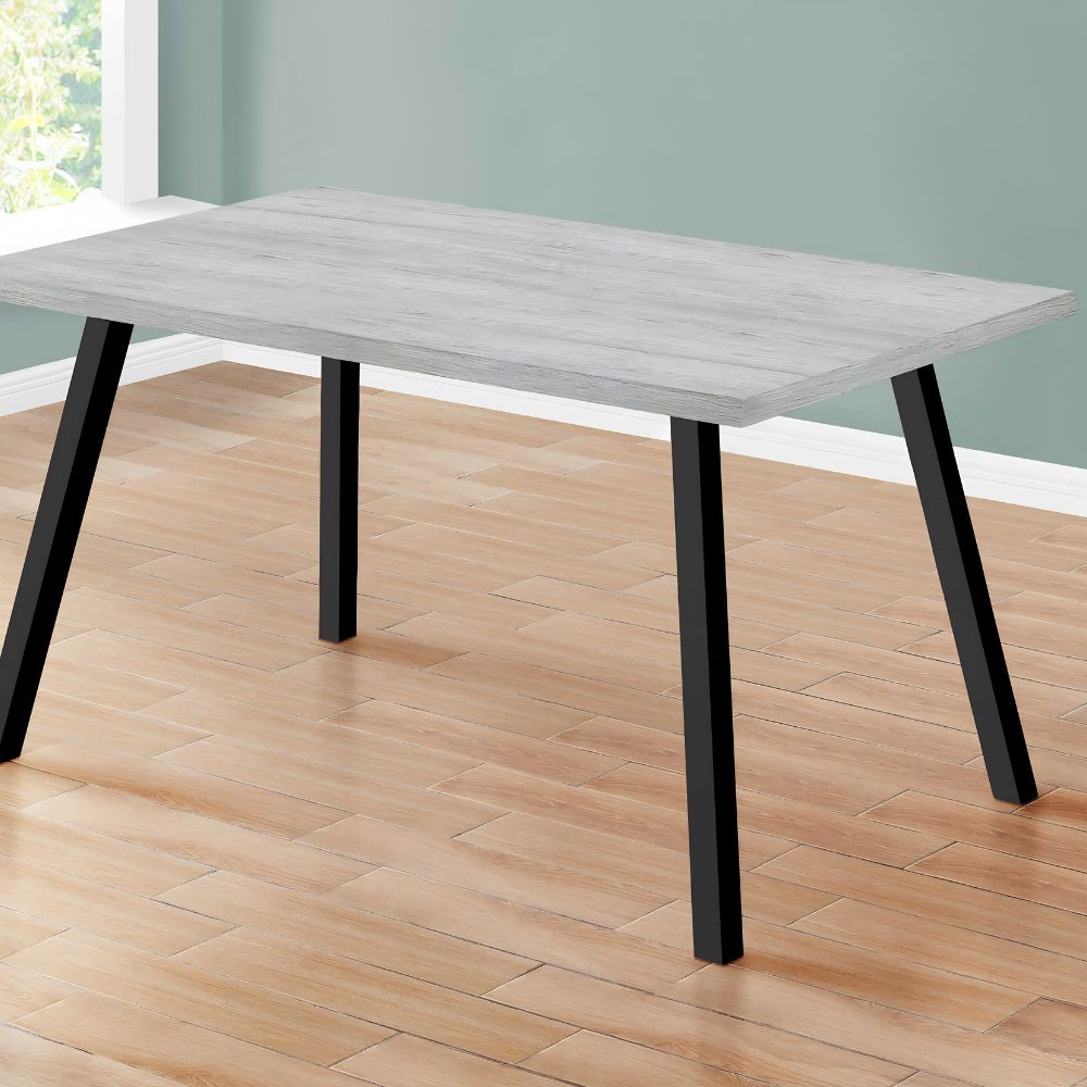lifestyle 60" Grey Wood-Look Dining Table goldstardining.com