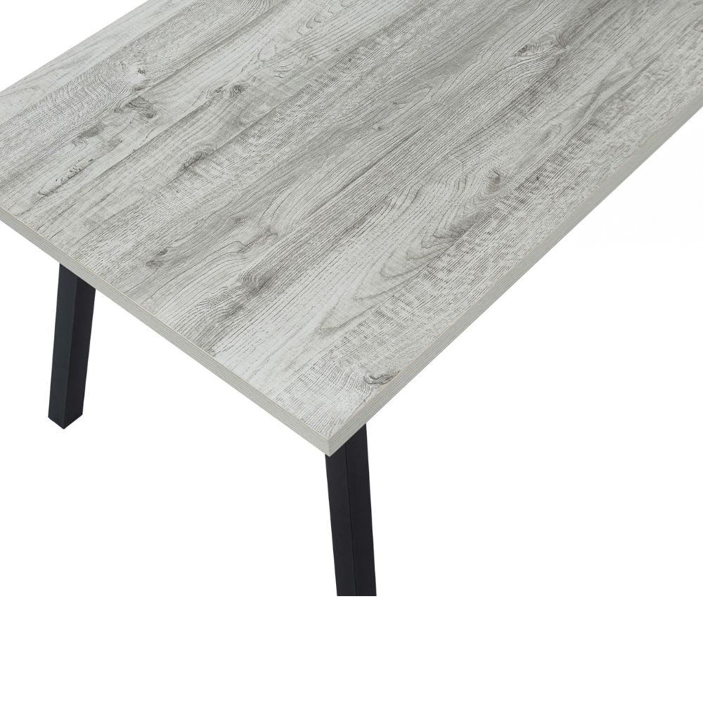 60" Grey Wood-Look Dining Table goldstardining.com