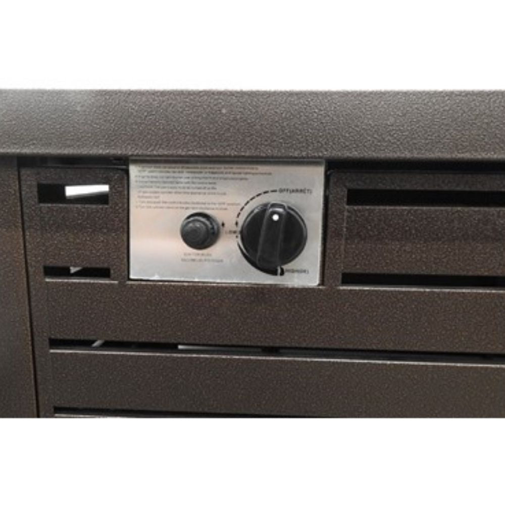 AZ Patio AFP-RT-BRZ Rectangle Hammered Bronze Fire Pit with Wind Screen