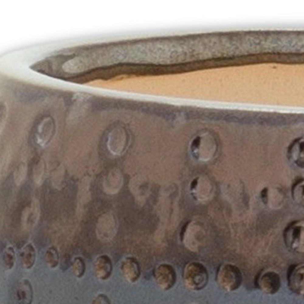 6 Inch Blue Clay Round Pot Planter