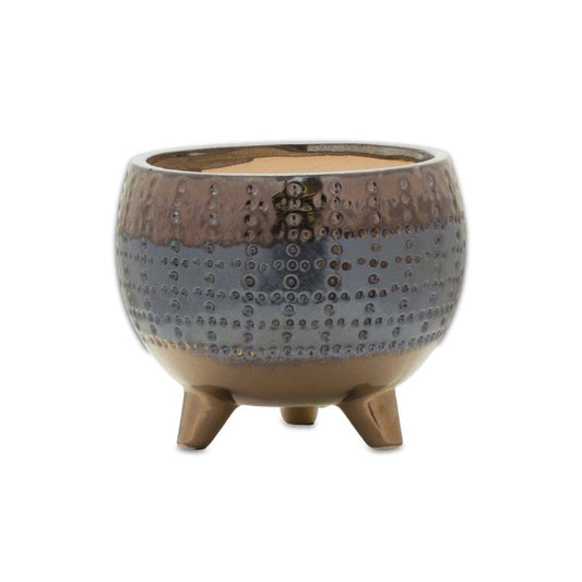 6 Inch Blue Clay Round Pot Planter