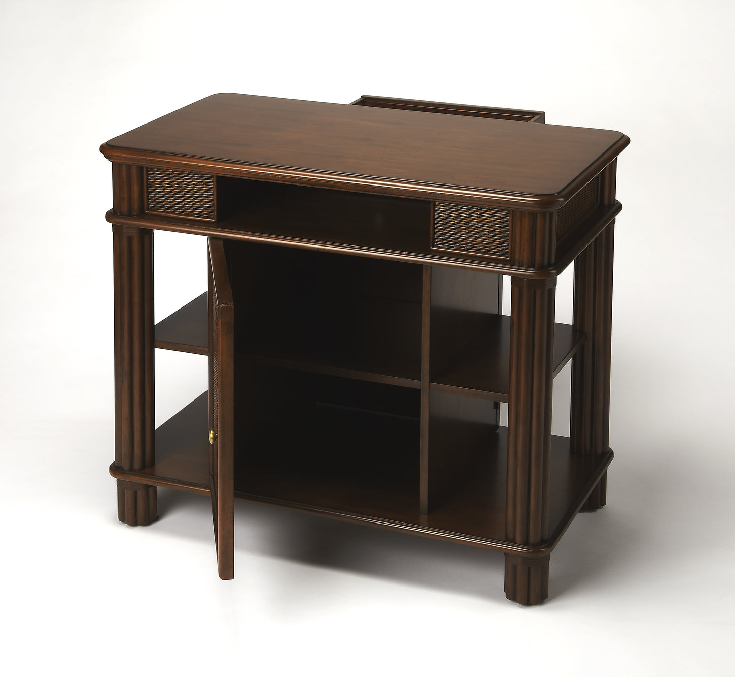 Butler Specialty Company Falmouth Rattan Kitchen Island, Dark Brown 9369399