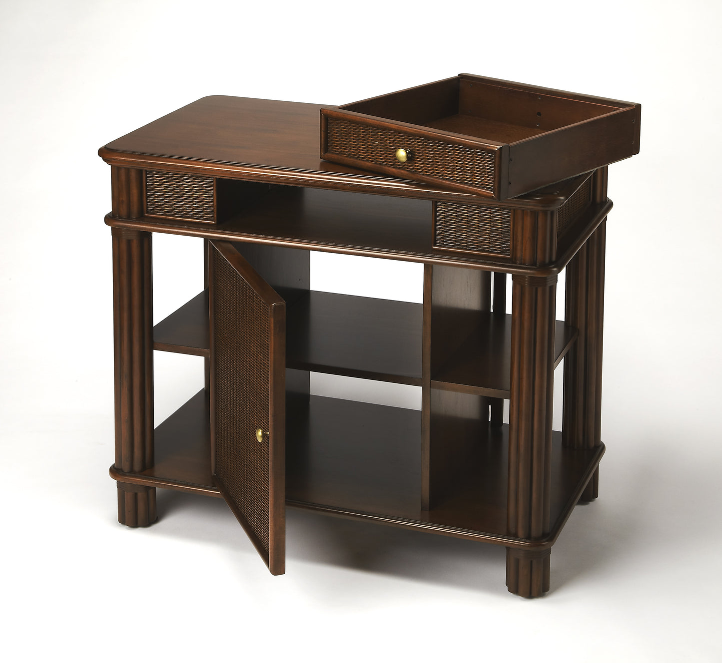 Butler Specialty Company Falmouth Rattan Kitchen Island, Dark Brown 9369399