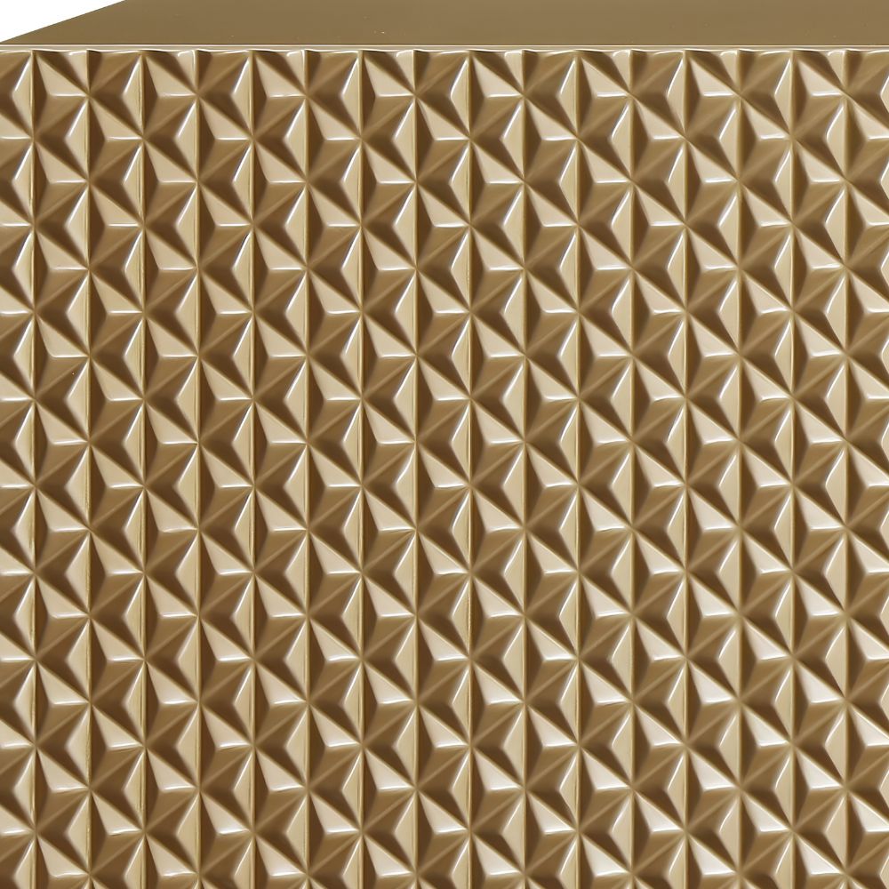 geometric pattern 94" Gold Wood Carved Geometric Four Door Sideboard, goldstardining.com