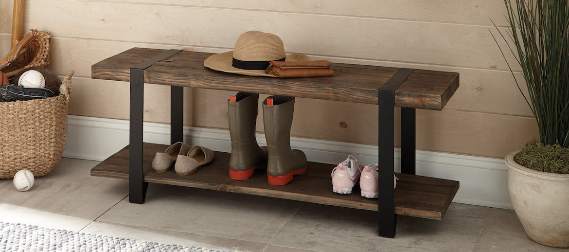 Alaterre Modesto 48"L Reclaimed Wood Entryway Bench AMSA0320