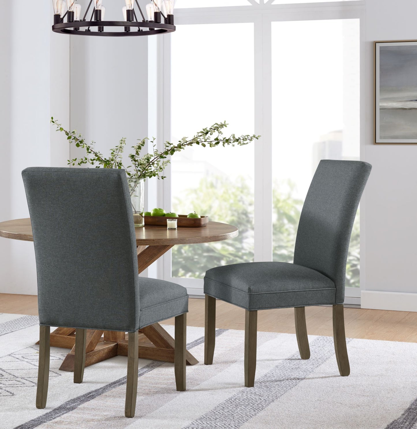 Alaterre Gwyn Parsons Upholstered Chair, Grey (Set of 2) ANGP02FDC