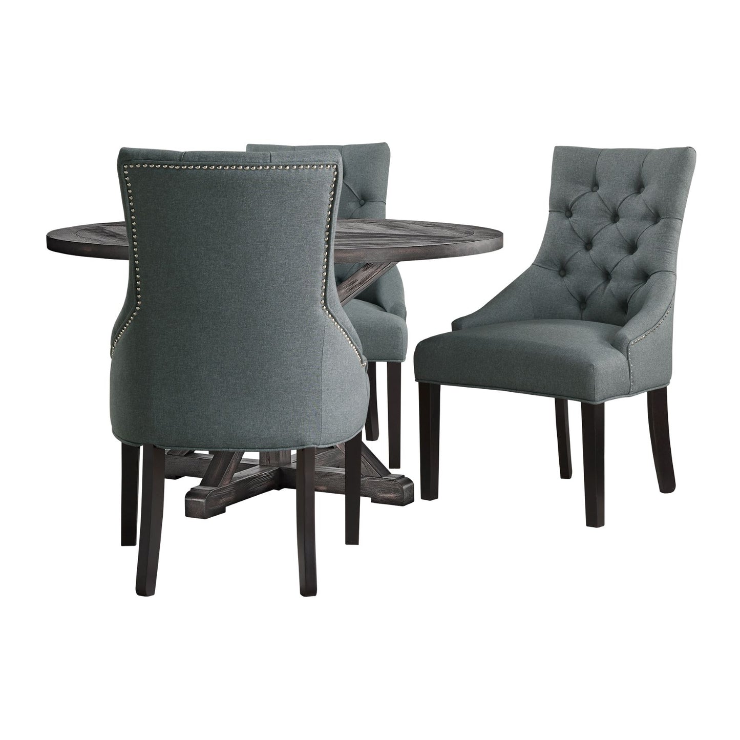 Alaterre  Haeys Tufted Upholstered Dining Chairs, Grey (Set of 2) ANHT02FDC