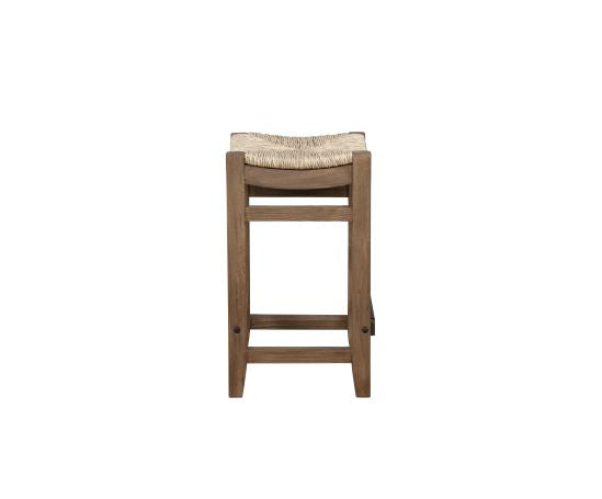 Alaterre Newport Set of Two 26"H Wood Counter Height Stools with Rush Seats ANNP212171