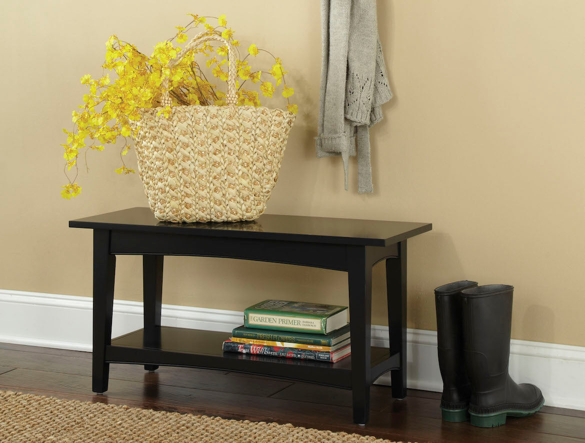 Alaterre Shaker Cottage Bench with Shelf