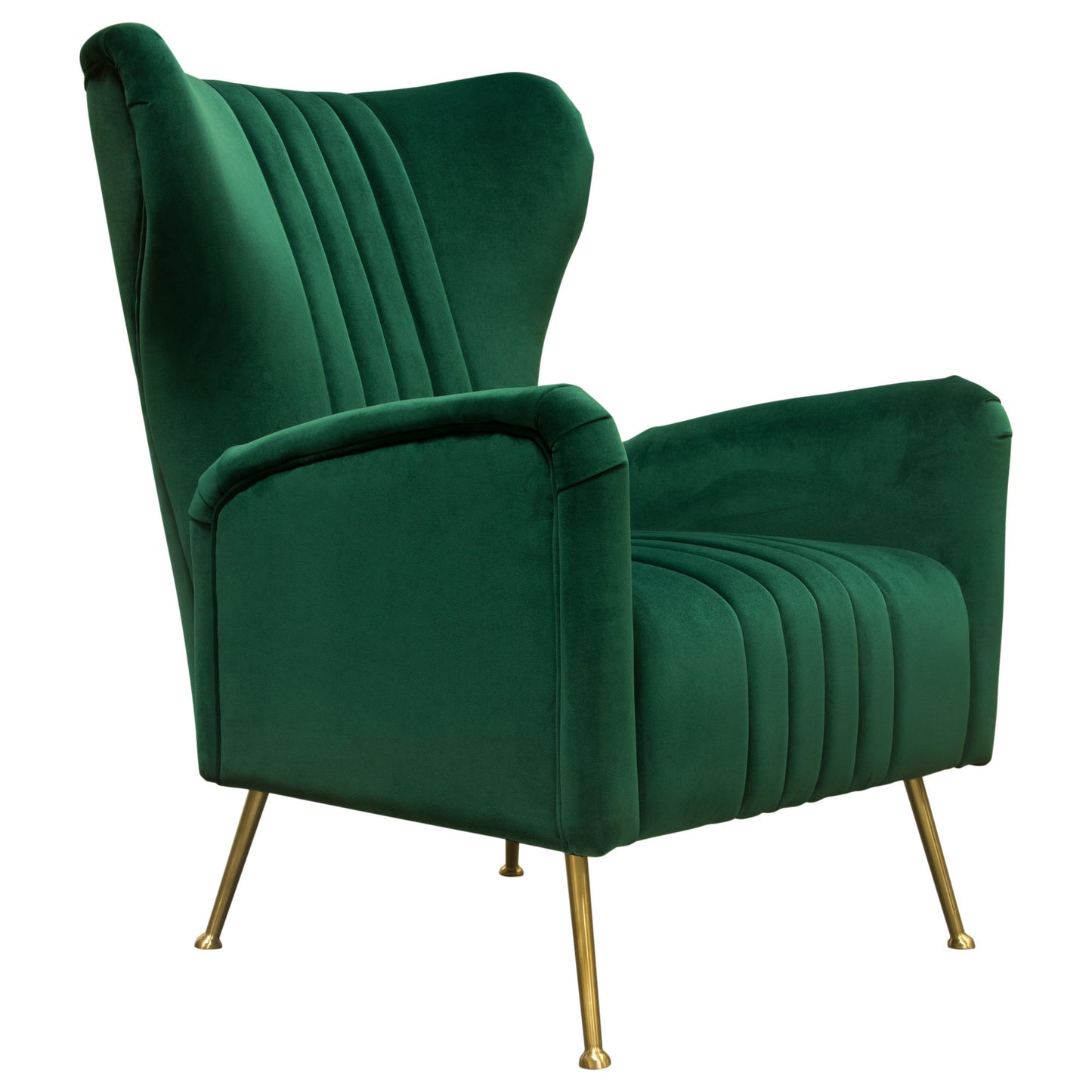 Diamond Sofa Ava Chair in Emerald Green Velvet w/ Gold Leg AVACHEM