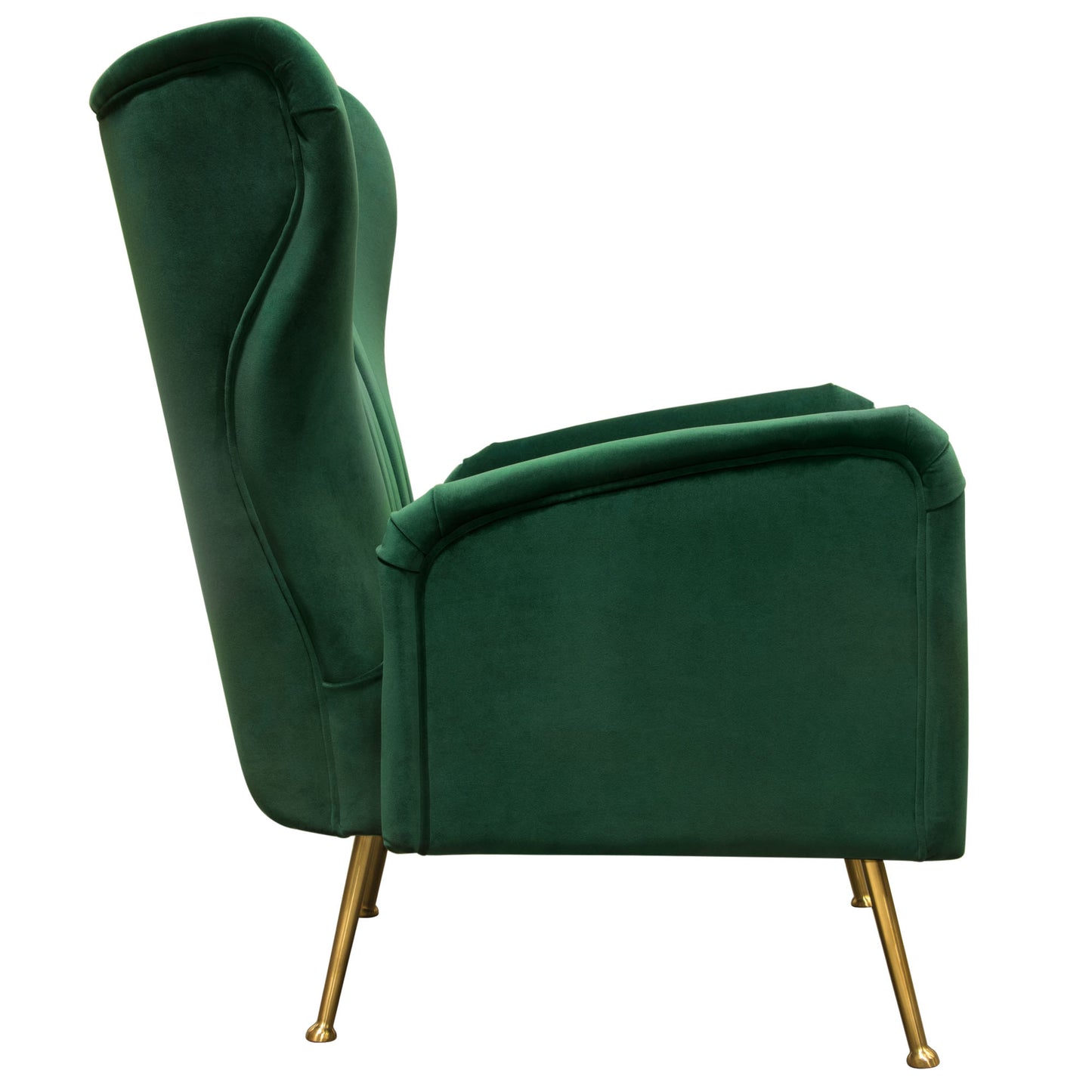 Diamond Sofa Ava Chair in Emerald Green Velvet w/ Gold Leg AVACHEM